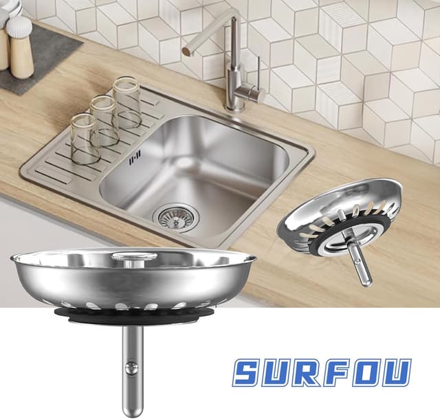 Thumbnail 6 de SURFOU Tapon Fregadero Cocina 79mm Acero Inoxidable