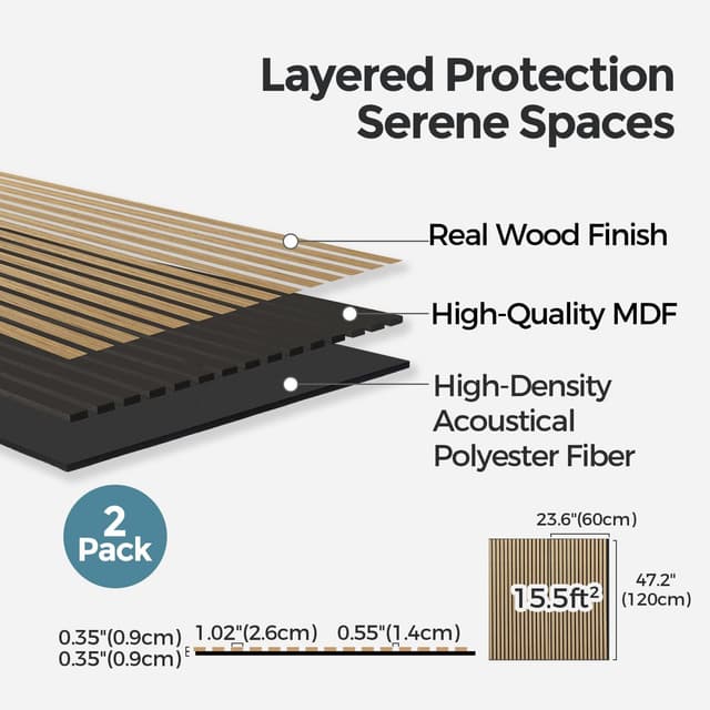 Detalle de Akumax soundproof wood wall panels 3.5cm