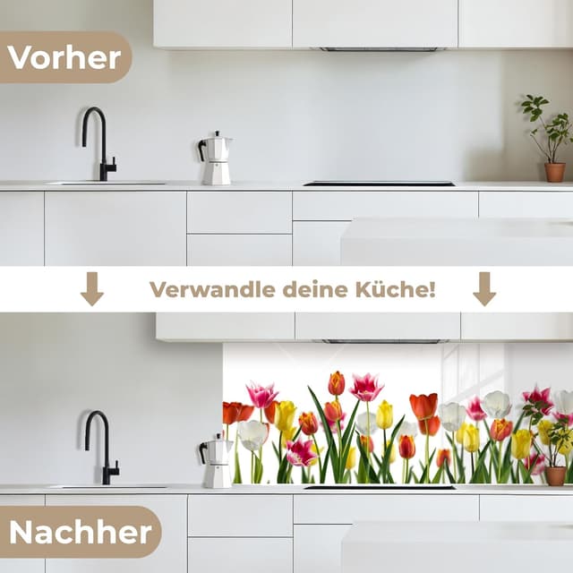 Detalle de KitchenYeah Rückwand Küche 80x200 cm – selbstklebender Rückwandschutz mit Spritzschutz-Funktion