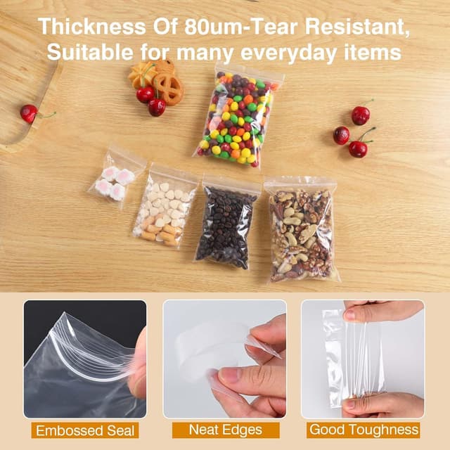 Thumbnail 2 de OTraki 500 Unidades Bolsas Zip 5 tamaños