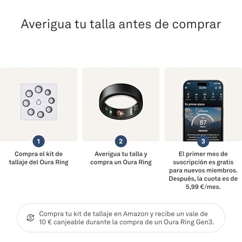 Detalle de Oura Ring Gen3 Horizon Anillo monitor de sueño, talla 12