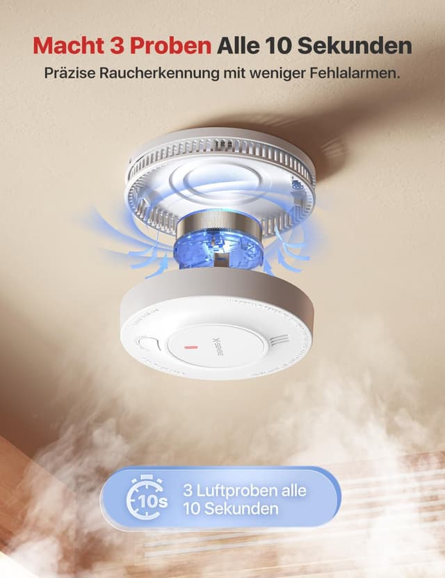 Detalle 1 de X-Sense SD2J0AX Rauchmelder 10 Jahre Batterie
