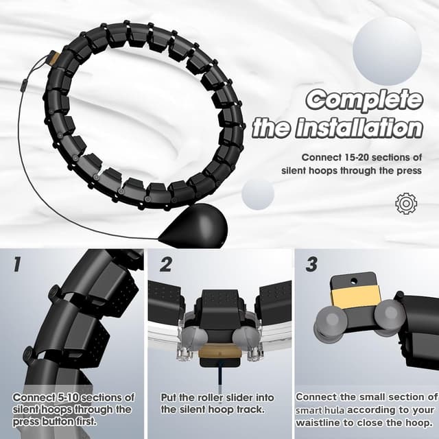 Detalle 1 de Smart Hoop Fitnessreifen mit 32 Segmenten