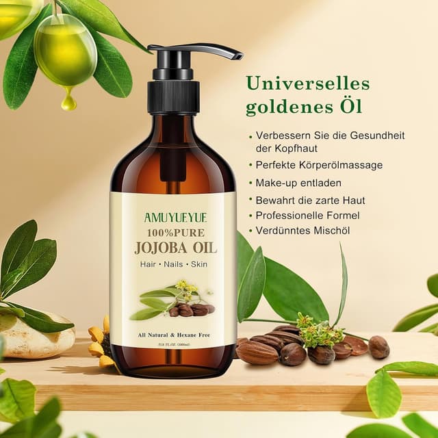Detalle 2 de 100% Bio Jojobaöl 1000ml für Haut und Haar