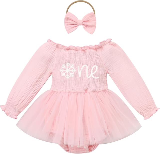 Detalle de EFOGEP Baby Girls First Birthday Tutu Dress 🎀