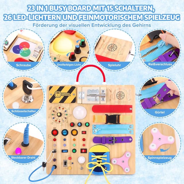 Detalle 2 de Montessori Busy Board 23 in 1