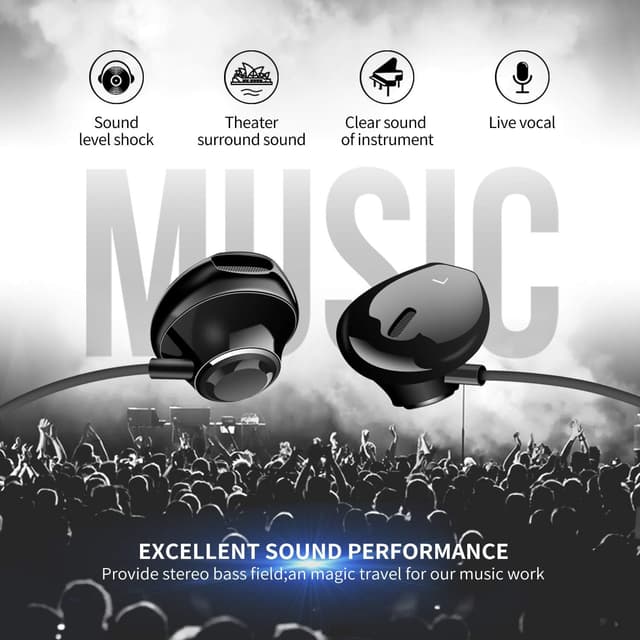 Detalle 2 de GAMURRY Auricolari In-Ear con cancellazione del rumore, microfono e controller 3,5 mm per Samsung, Xiaomi, Huawei