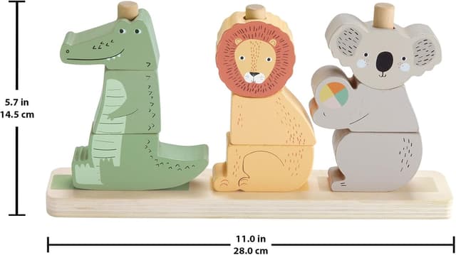 Thumbnail 5 de Fisher-Price Bloques apilables de animales 🦁, 10 piezas Montessori