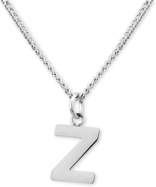 Detalle de GD GOOD.designs EST. 2015 collana con lettere in argento A-Z regolabile 42–47 cm