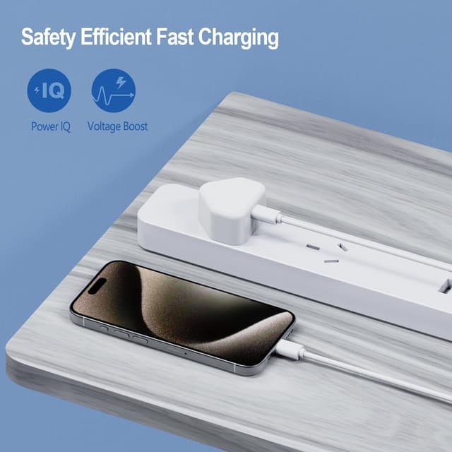 Detalle de iPhone Lightning charger cable 20W fast charge