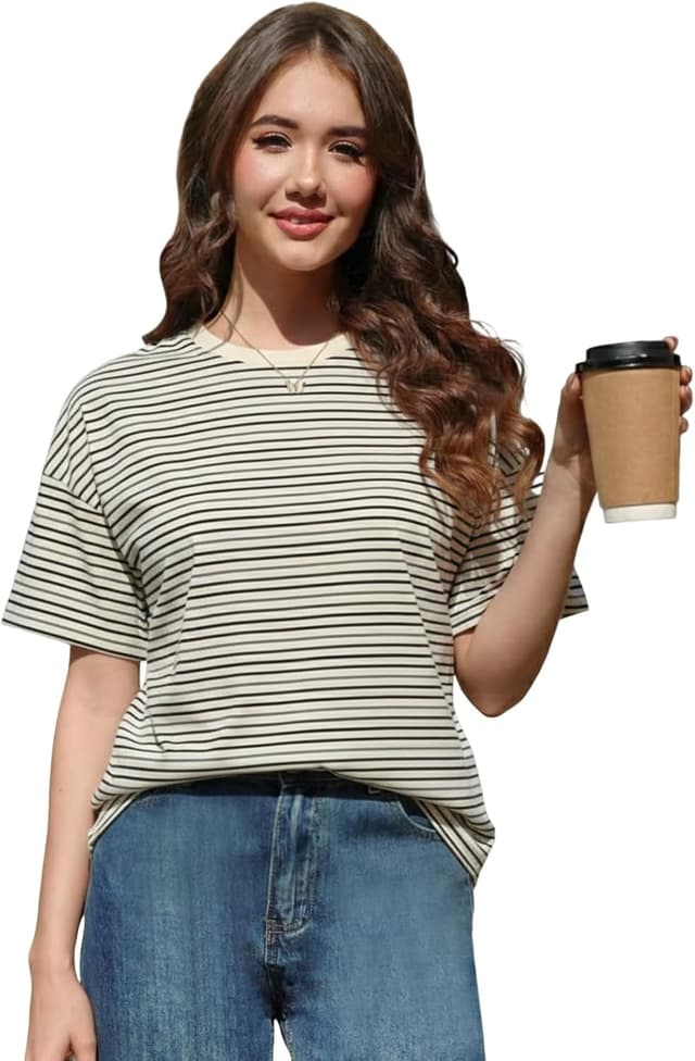 Detalle de Cuptacc Damen T-Shirt Oversize Rundhals