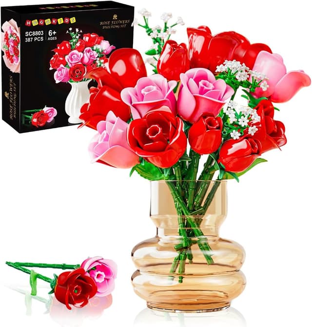 Imagen de HOGOKIDS Flowers Bouquet Building Set 387PCS bouquet en OfertitasTOP