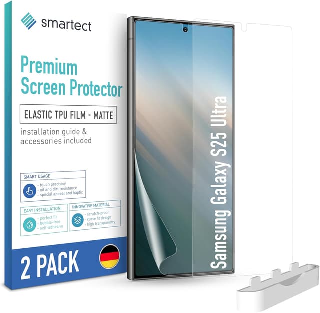 Detalle de smartect Protecteur d’écran TPU mat pour Samsung Galaxy S25 Ultra (2 pièces) — couvrant toute la surface