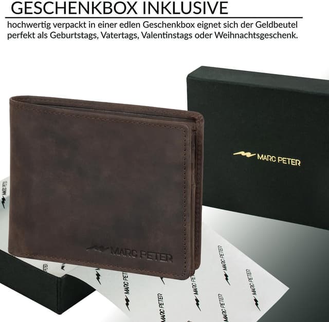 Thumbnail 5 de Marc Peter Florida AirTag Wallet mit Münzfach und RFID-Schutz – kompakte AirTag-Geldbörse im Vintage-Look