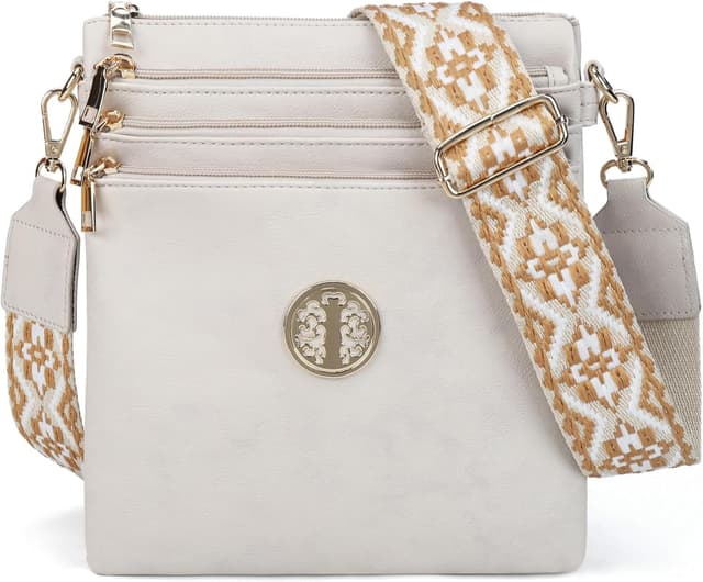 Thumbnail 6 de Gladdon Damen Umhängetasche mittelgroß aus Kunstleder mit 5 Reißverschlussfächern