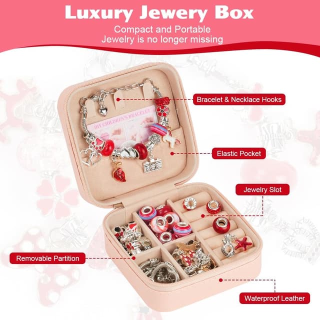 Detalle de AUAUY kit braccialetti 66 pezzi rosso