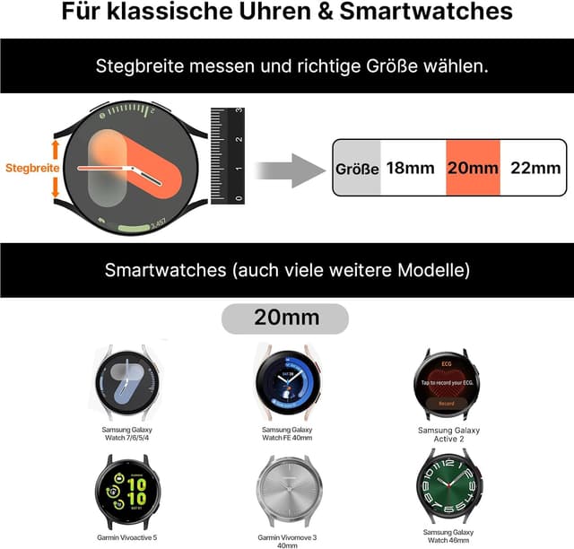 Thumbnail 4 de Fullmosa Uhrenarmband 20mm Schnellverschluss