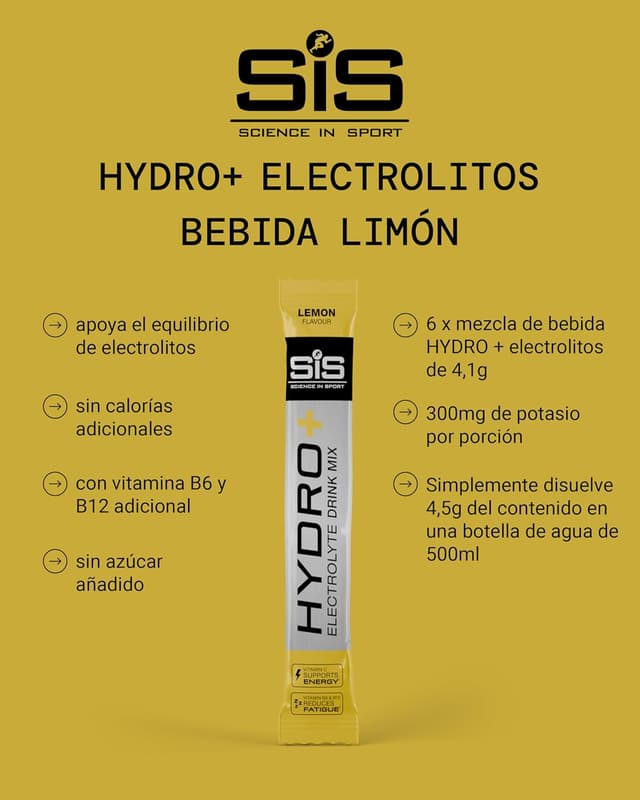 Thumbnail 1 de Science in Sport HYDRO+ Limón 🍋 - Bebida deportiva con electrolitos y Vitamina C