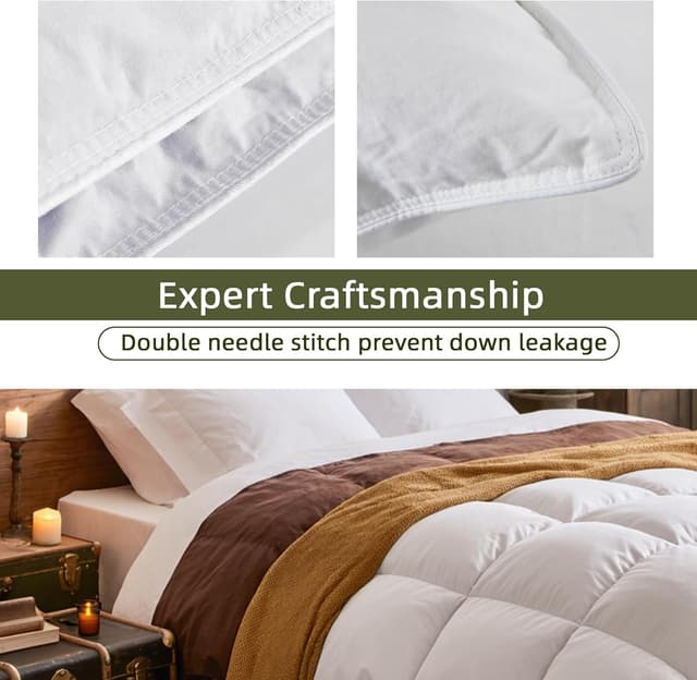 Detalle 2 de D & G The Duck and Goose Co 10.5 Tog Super King Down & Feather Duvet (100% cotton cover, machine washable)