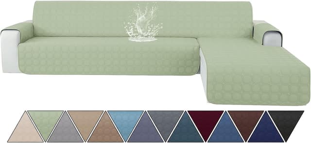 Detalle de Ystyle Copridivano impermeabile con penisola reversibile (verde menta)