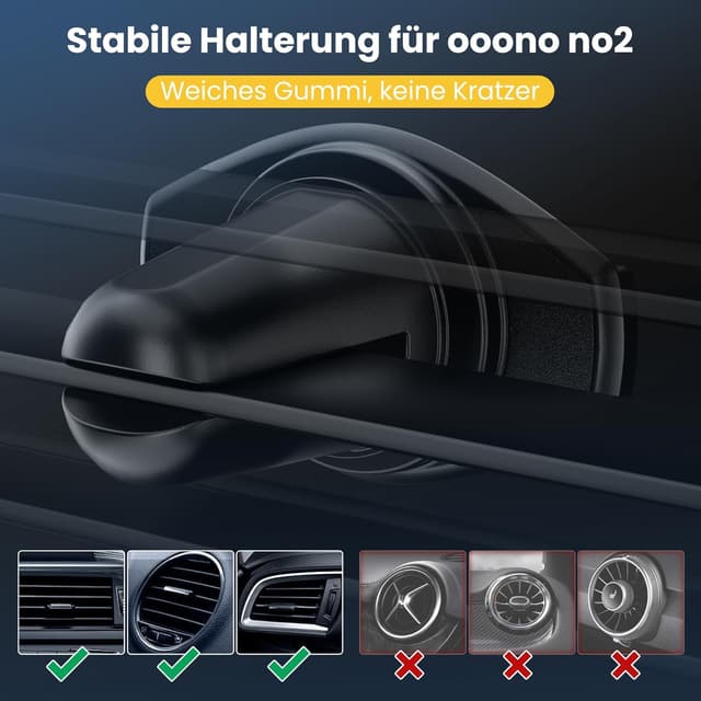 Detalle de DESELL ooono 2 Halterung – magnetische Auto-Lüftungsgitterhalterung für OOONO CO-Driver NO2