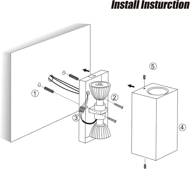 Thumbnail 5 de Aipsun 2 PCS Applique da Parete IP65 GU10 15 cm
