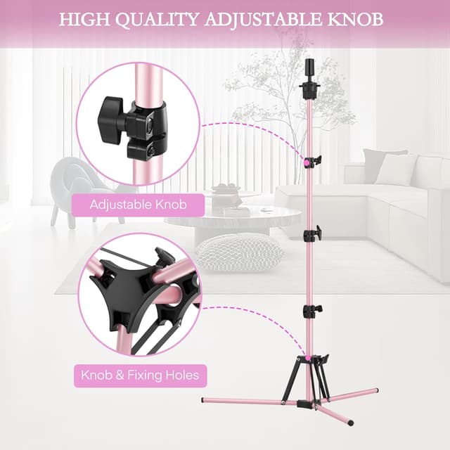 Thumbnail 4 de Fernlandia Mannequin Head Stand 20–63in Pink
