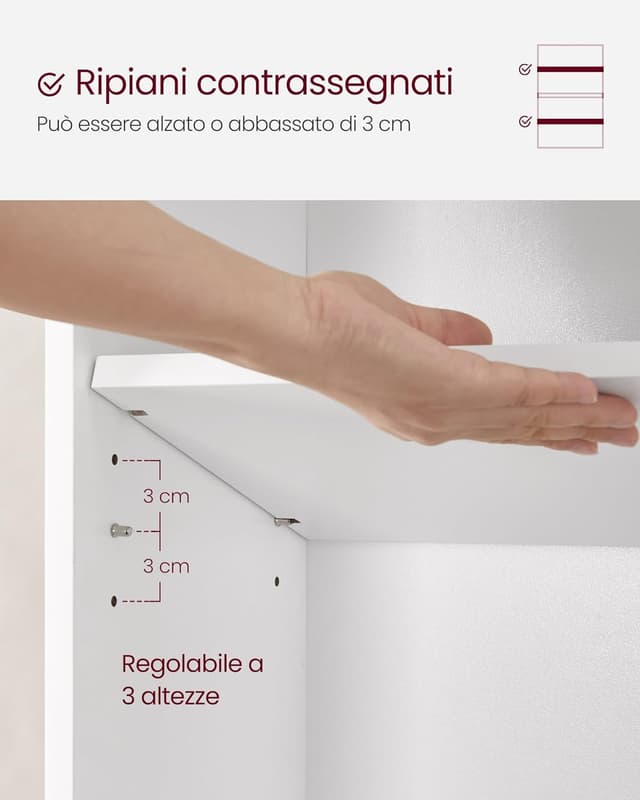 Thumbnail 6 de VASAGLE Scaffale a 4 ripiani LBC164T14, libreria bianca nuvola con ripiani aperti e regolabili