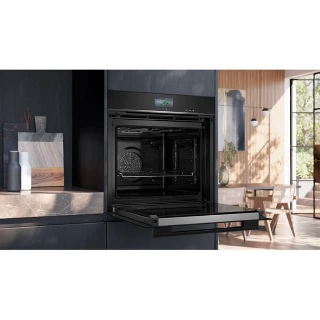 Detalle de Siemens HR776G1B1 horno eléctrico 71 L negro inox con Vapor PulseSteam y autolimpieza pirolítica