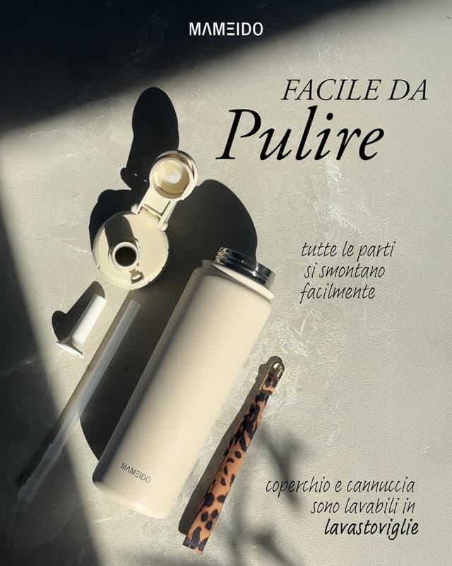 Detalle 2 de MAMEIDO borraccia termica 700 ml con cannuccia