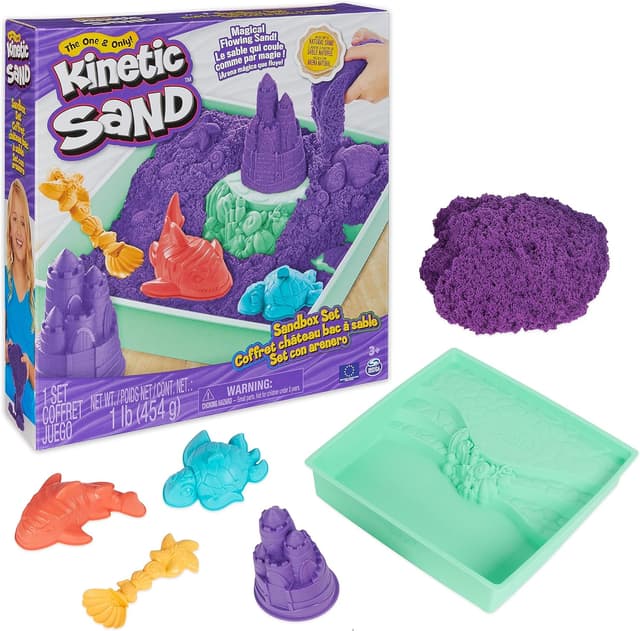 Detalle de Kinetic Sand Sandbox Set Lila 454 g