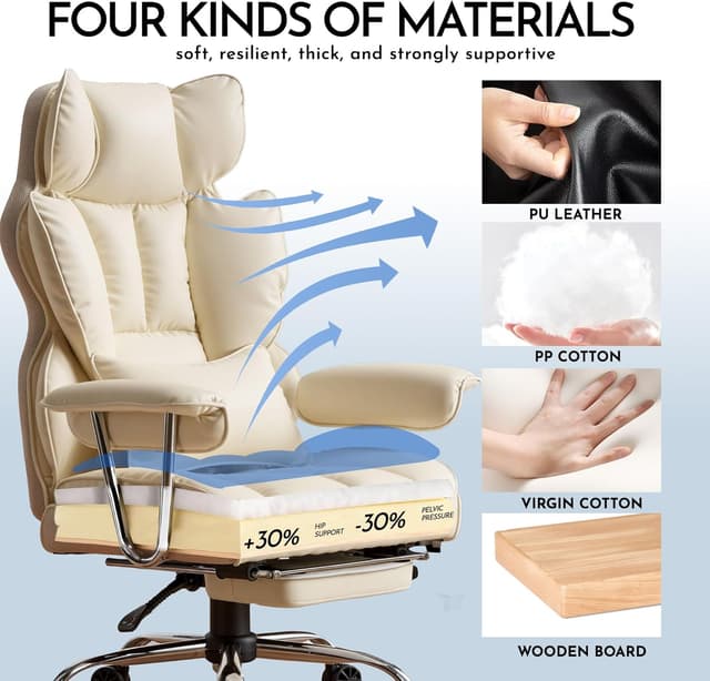 Thumbnail 6 de Efomao Big and Tall Office Chair