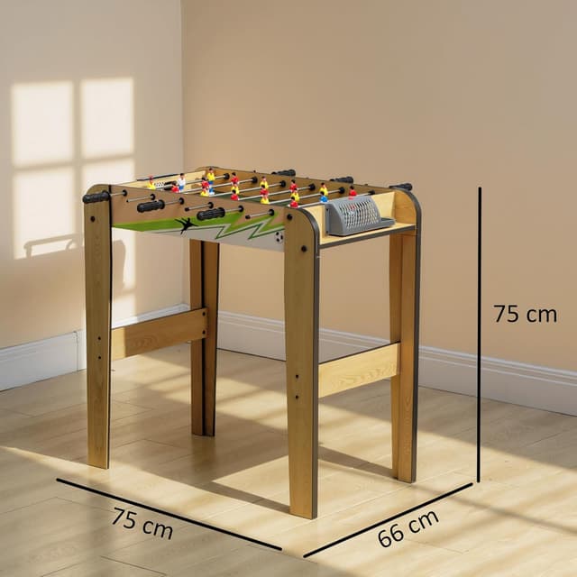 Thumbnail 6 de SPORTNOW Futbolín de Madera para Niños 75x66x75 cm