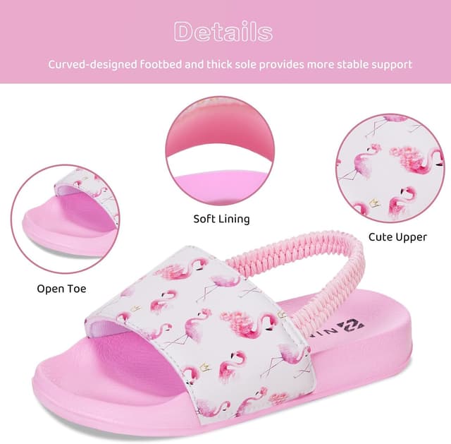 Detalle de WateLves Toddler Slip-On Slides Sandals for Swim, Beach & Pool Days