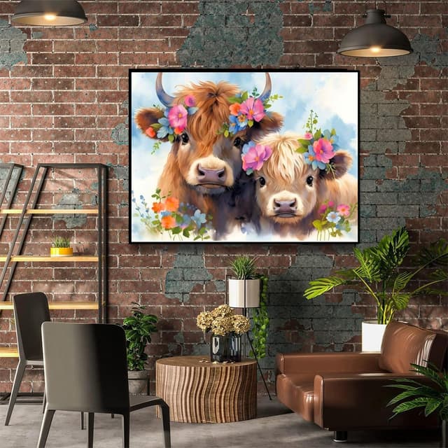 Thumbnail 3 de DIY Paint by Numbers Highland Cow Kit