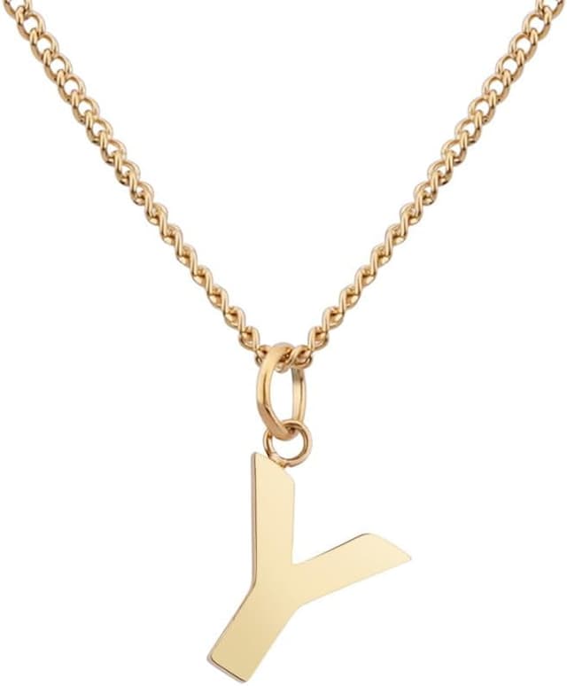 Detalle de GD GOOD.designs Kette mit Buchstaben Gold 18 Karat – wasserfeste Initialen-Halskette mit A–Z Anhänger