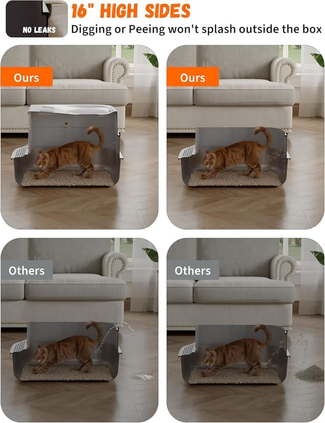 Thumbnail 4 de Stainless Steel Cat Litter Box with Lid