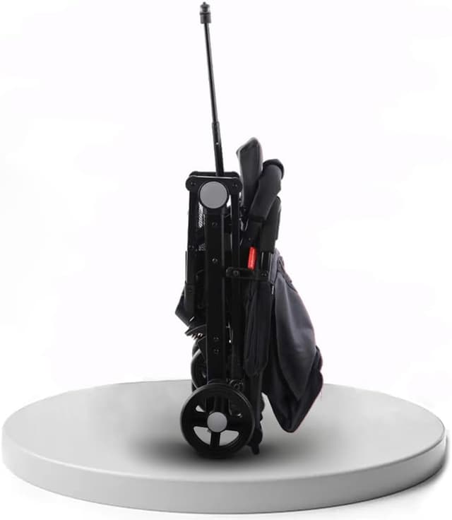 Detalle de BAKAJI Passeggino Easy ultra leggero pieghevole con chiusura facilitata e schienale reclinabile fino a 15 kg (nero)