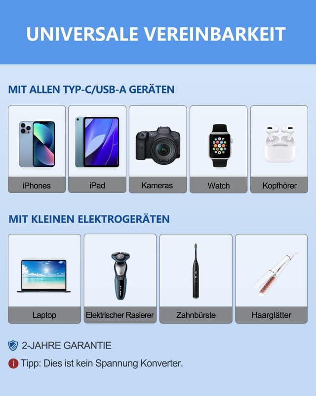 Thumbnail 6 de Reiseadapter Weltweit 1300 W 🔌