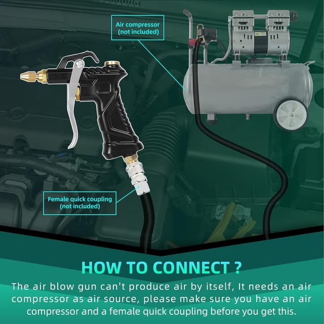Thumbnail 6 de Air Blow Gun with 3 Extensions 6 Seals