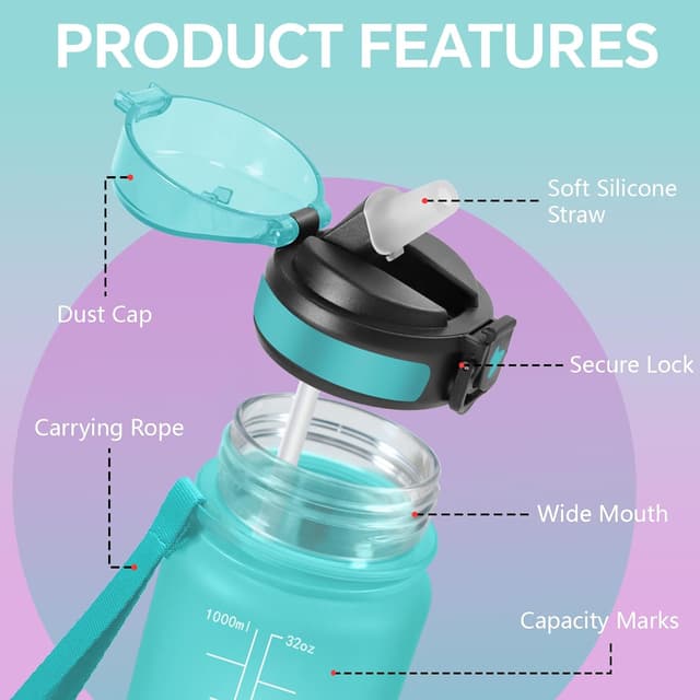 Detalle 2 de Grsta Botella Agua 1 L con boquilla