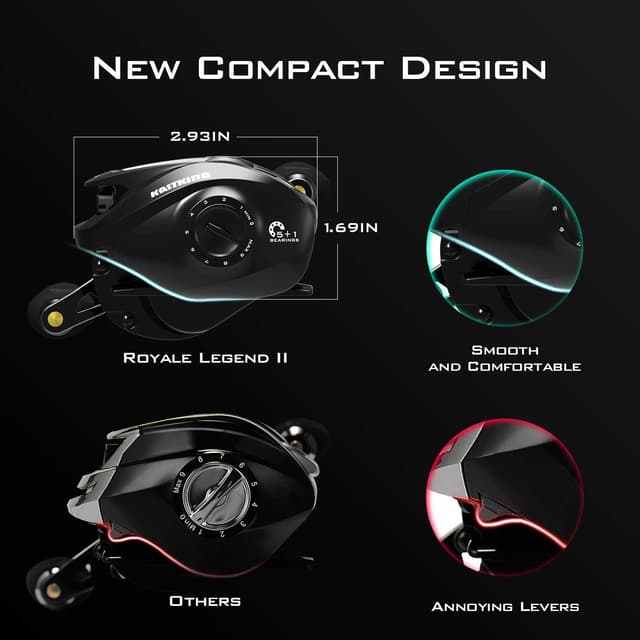 Detalle 2 de KastKing Royale Legend II 7.2:1 baitcasting reel