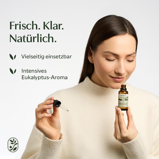 Detalle de nedura® BIO Eukalyptusöl – hochdosiertes ätherisches Eucalyptus Oil, 30 ml