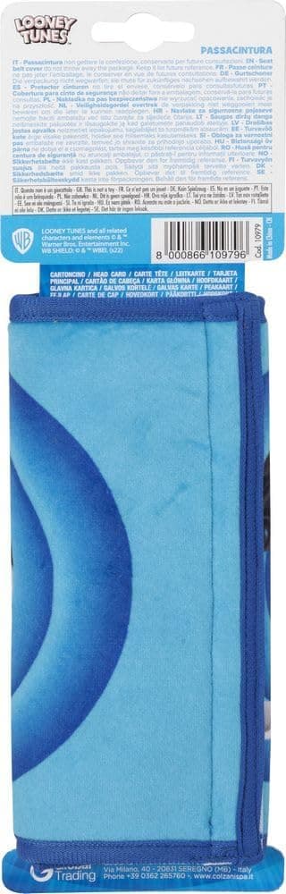 Detalle 2 de Looney Tunes Gürtelschlaufe für Kinder (Warner Bros) – hellblau mit Cartoon-Motiven