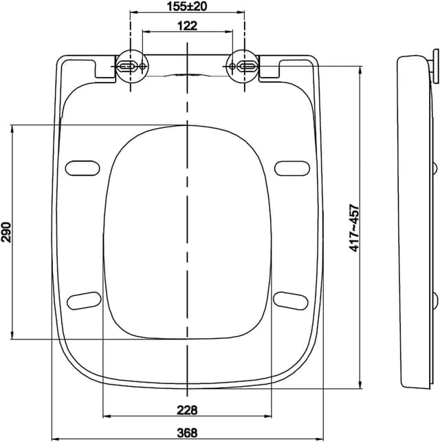 Thumbnail 6 de Dombach® Lamera Premium Tapa WC Universal Blanco 🚽