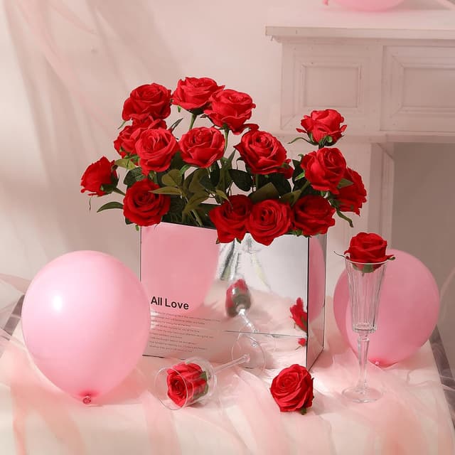 Thumbnail 6 de Hawesome 12PCS Artificial Roses Bouquet for Wedding ⌘