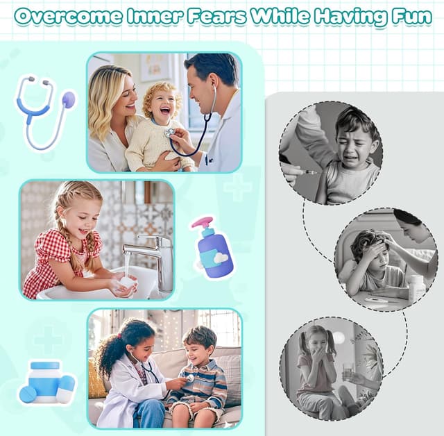 Detalle 2 de Perbabe Doctors Set 38-piece role play medical kit