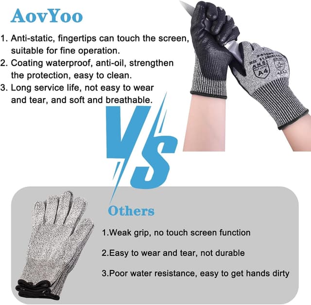 Thumbnail 2 de AovYoo Guanti Antitaglio Classe 5 per Lavoro