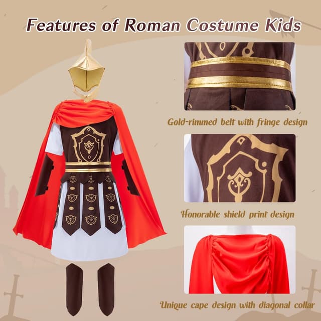 Detalle 2 de WIKITOT Roman Costume Kids