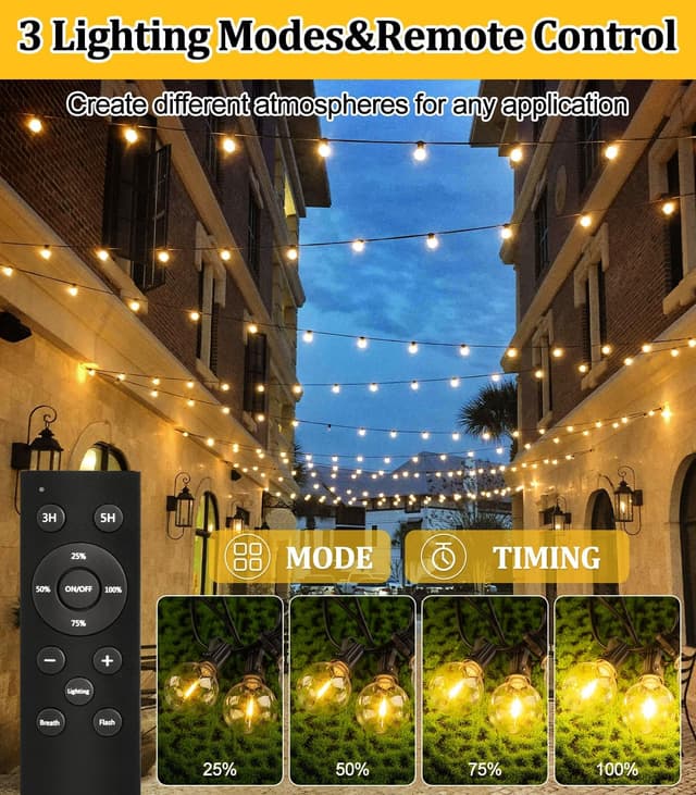 Thumbnail 2 de Solar String Lights Outdoor Garden 15M G40 LED
